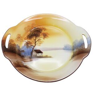 Noritake Tree In The Meadow Bowl W/Handles Serving Relish Dish Japan 1910s 1920s